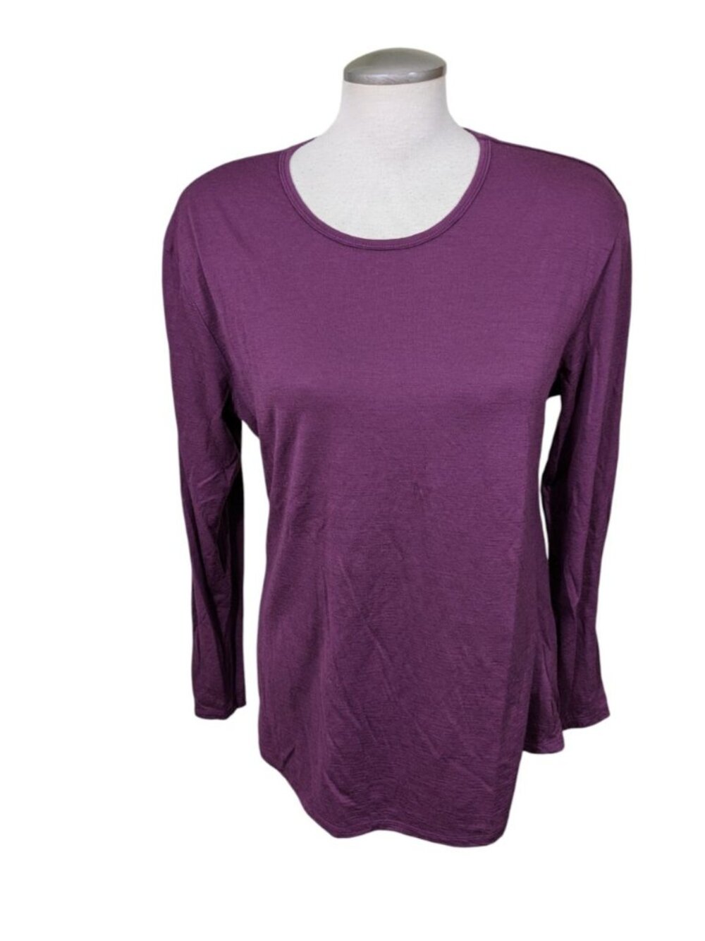 Cloudveil Women XL Merino Wool Base Layer Purple Long Sleeve Shirt Activewear